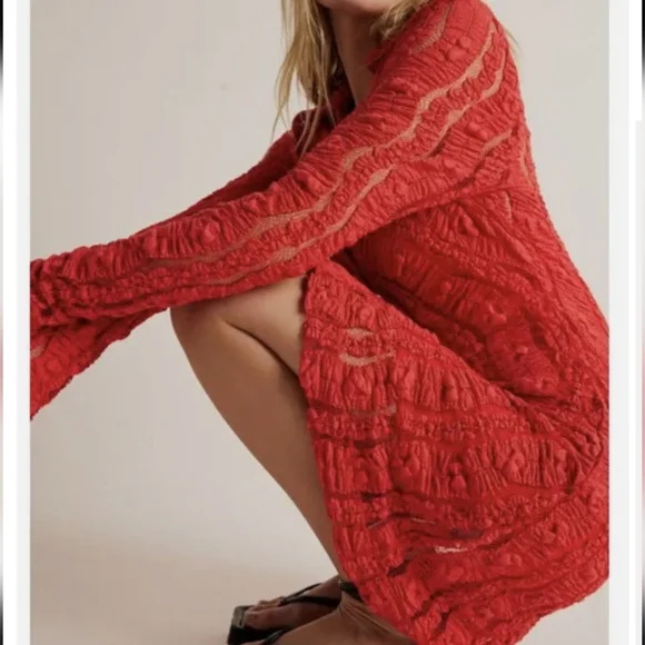 Shayla Lace Mini Dress at Free People in High Risk, Size: M Shayla Lace Mini Dress at Free People in High Risk, Size: M